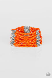 Outback Odyssey - Orange Beaded Bracelet