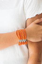 Outback Odyssey - Orange Beaded Bracelet