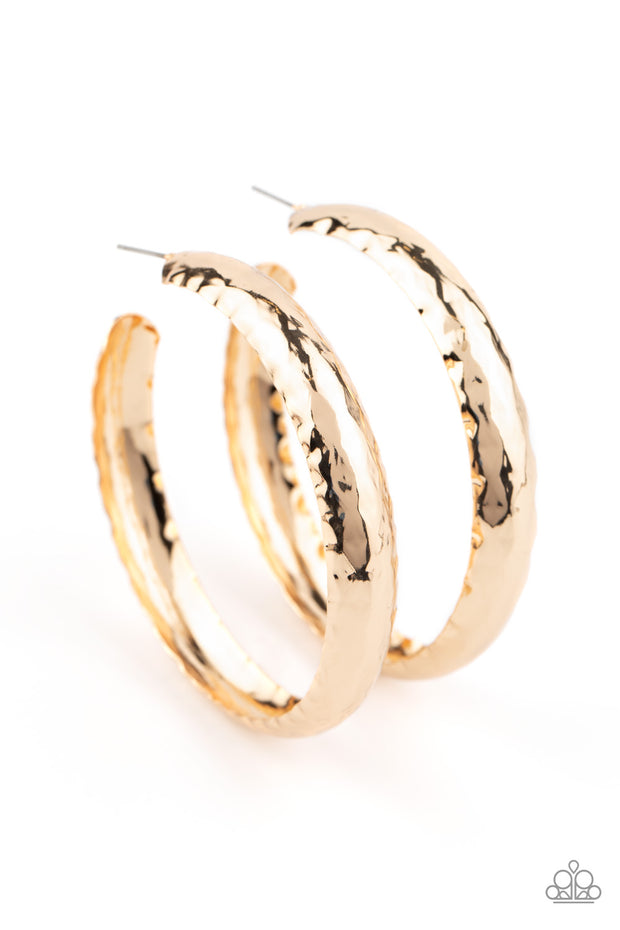 Check Out These Curves - Gold Hoop Earrings
