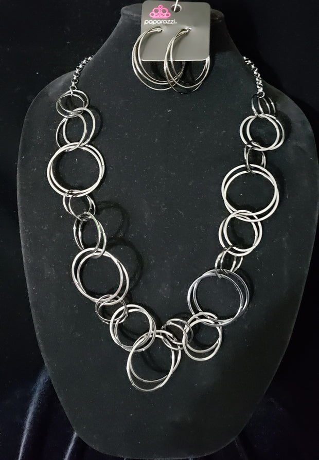 Gunmetal Necklace Earrings 103