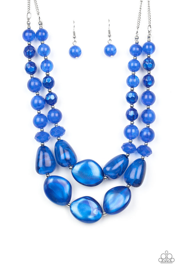 Paparazzi Beach Glam - Blue Necklace 