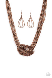Knotted Knockout - Copper Seedbead Necklace