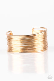 Wire Warrior - Gold Cuff Bracelet
