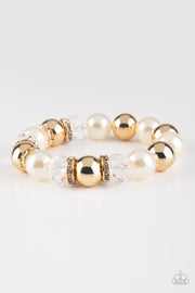 Camera Chic - gold - pearl bracelet
