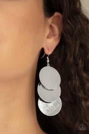 Dream Sheen - Silver Dangle Earrings