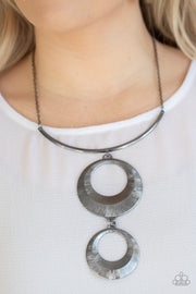 Egyptian Eclipse - Gunmetal Necklace
