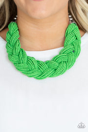 The Great Outback - Green Chunky Seed Bead Necklace