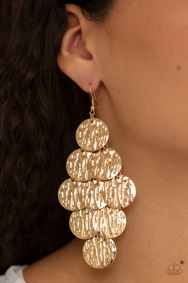 Uptown Edge - Gold Earrings