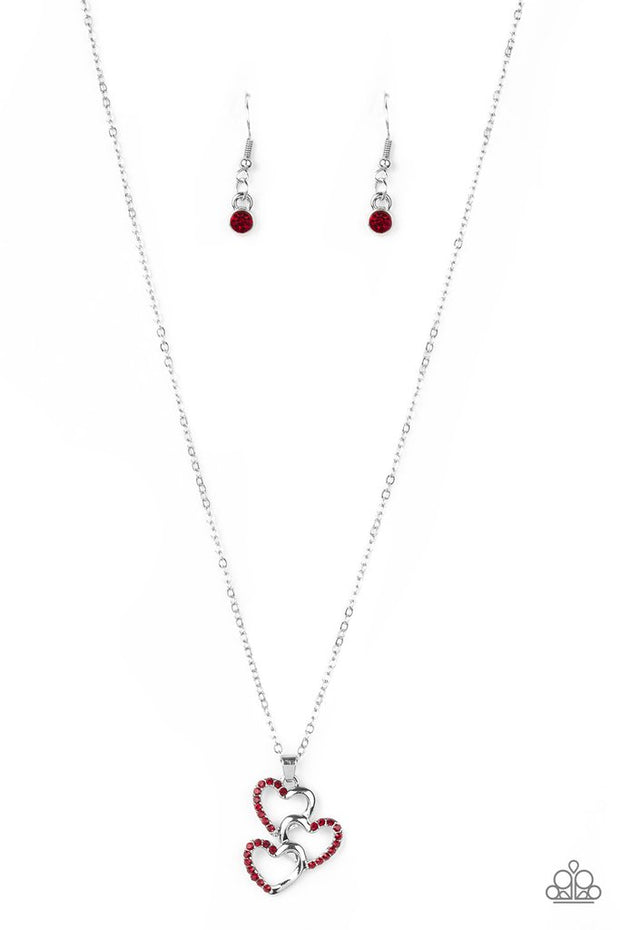 Heart of Hearts - Red & Silver necklace