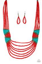 Kickin It Outback - Red Seed Bead Necklace