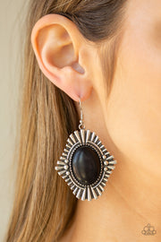 Easy As PIONEER - Black Stone Earrings