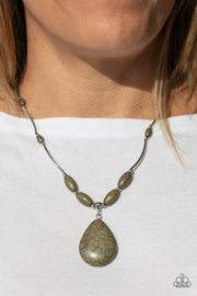 Explore The Elements - Green Stone Necklace Paparazzi