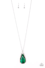 Maven Magic - Long Green Rhinestone Necklace