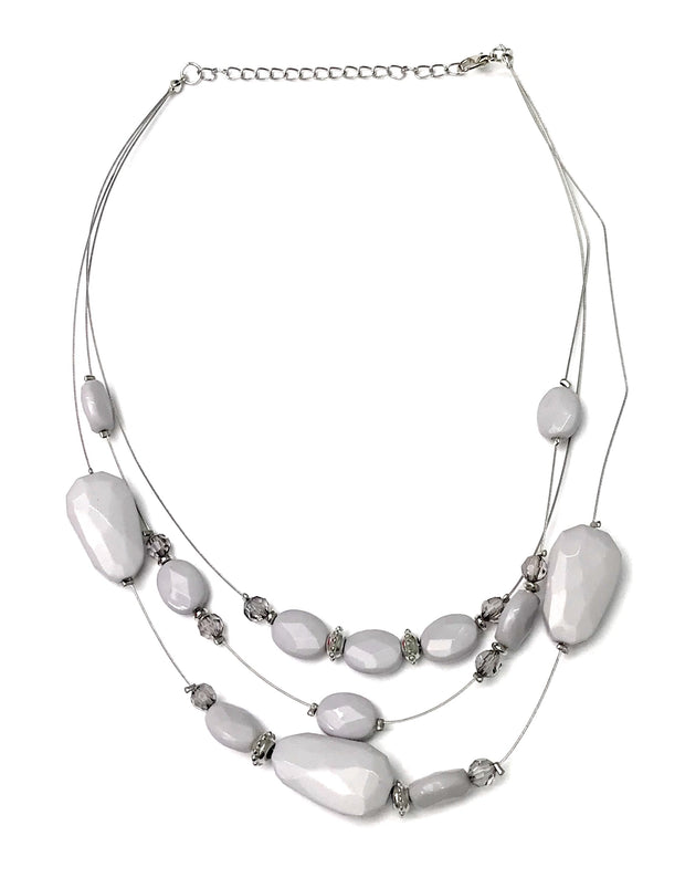 radiant reflections silver necklace paparazzi